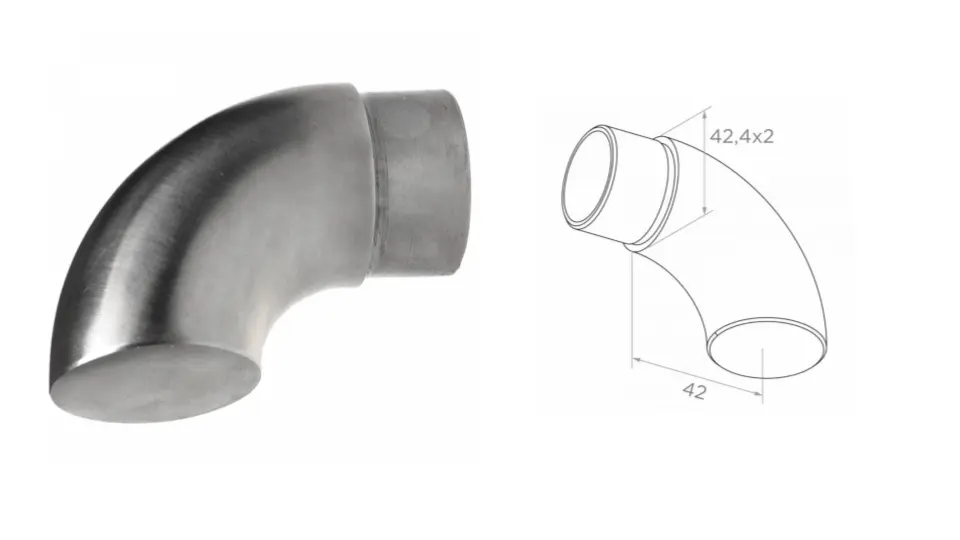Gala korķis 42,4x2 H42 AISI 304 (Polished)