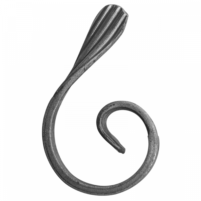 Forged steel element - type S 12x6 mm H120 x L80 mm