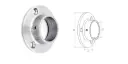 Wall and bottom handrail fastening 42,4 D85 H25, Satin, AISI 316