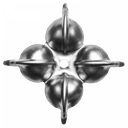 [K50.025] Dekoratīvā puķe D7,5 x D115 mm 0,8 mm