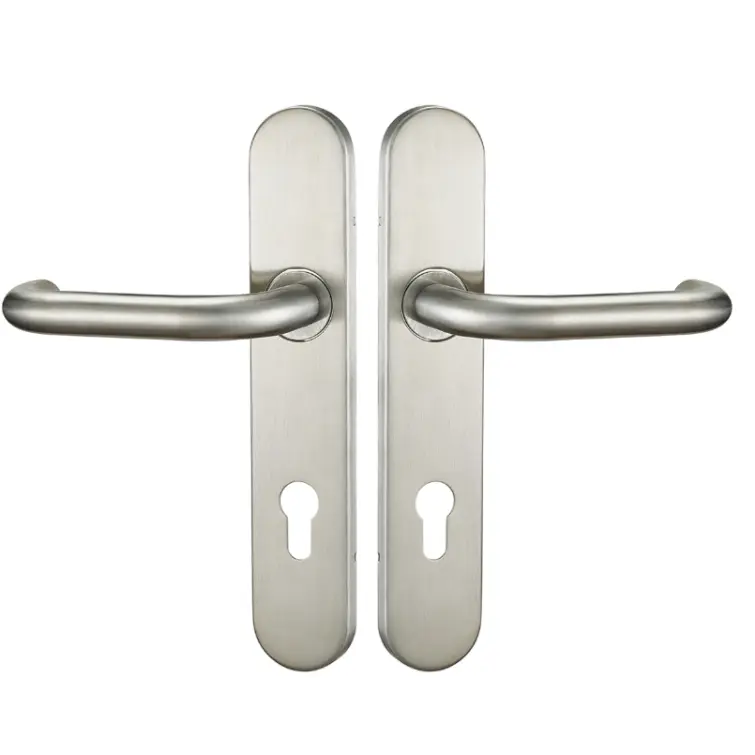 Set of handles from stainless steel with backplate