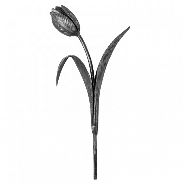 Decorative steel flower H410 x L175 mm