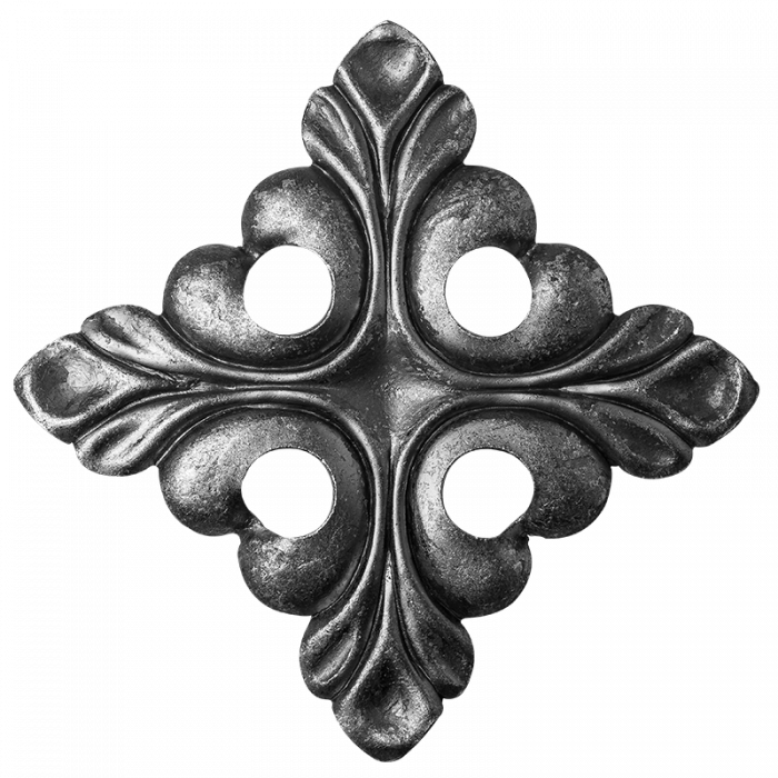 Decorative steel flower 2 mm H165 x L165 mm