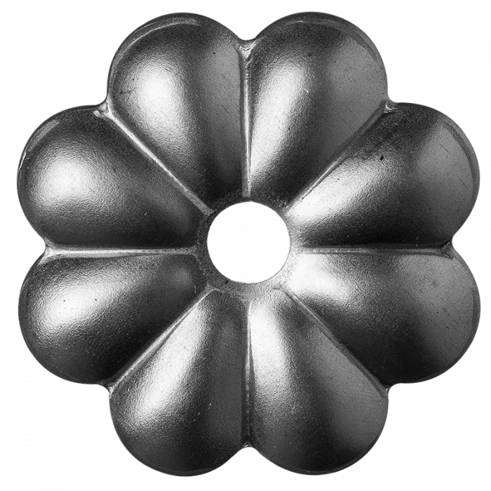 Decorative steel flower 2 mm D10 x D60 mm