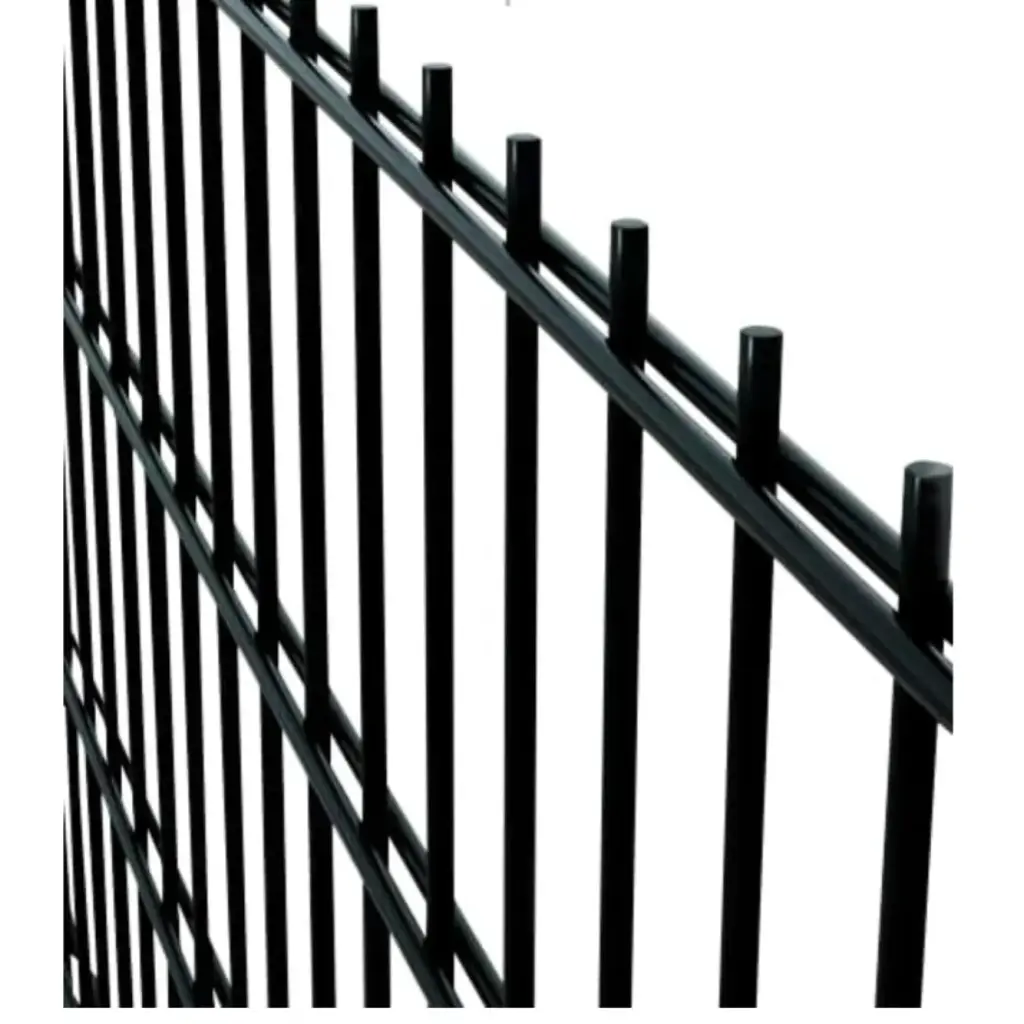 2D Paneļu žogs 8/6/8mm, H1430mm (200x55mm), RAL9005