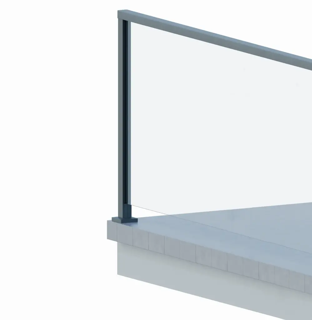 Alumīnija stabs 55x50cm, labais (neapstrādāts)