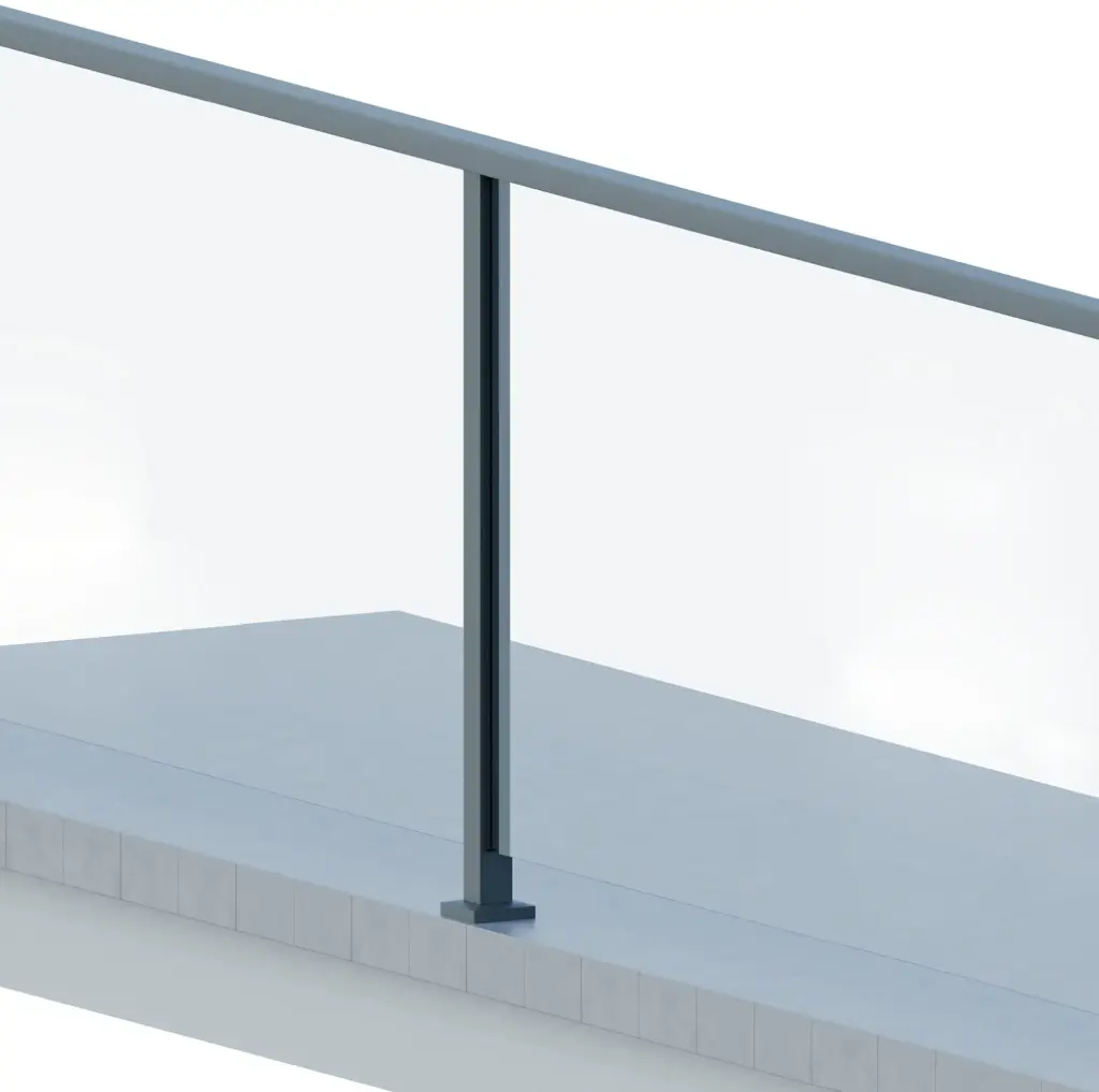 Alumīnija profils 55x50cm, savienojošais (neapstrādāts)