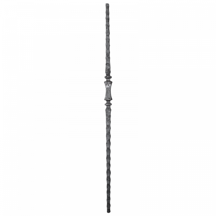 Forged steel baluster 25x25 mm H1200 x L48 mm
