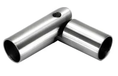 Flush elbow D16 d14mm AISI 304, Satin