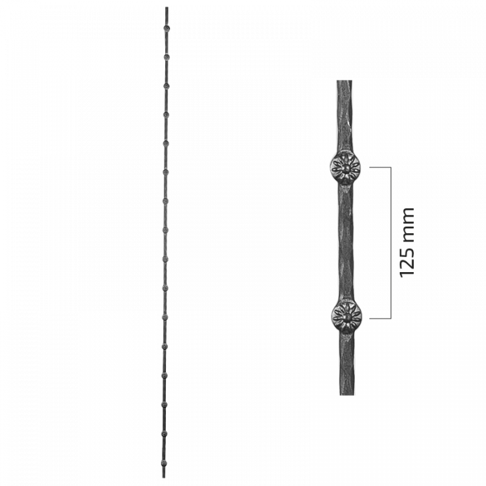 Taisnais statnis 12x12 mm L2000 mm