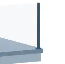 Aluminium post 55x50cm with cap, left (RAW) 