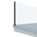 Aluminium post 55x50cm with cap, right (RAW) 