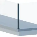 Aluminium post 55x50cm with cap, corner (RAW) 