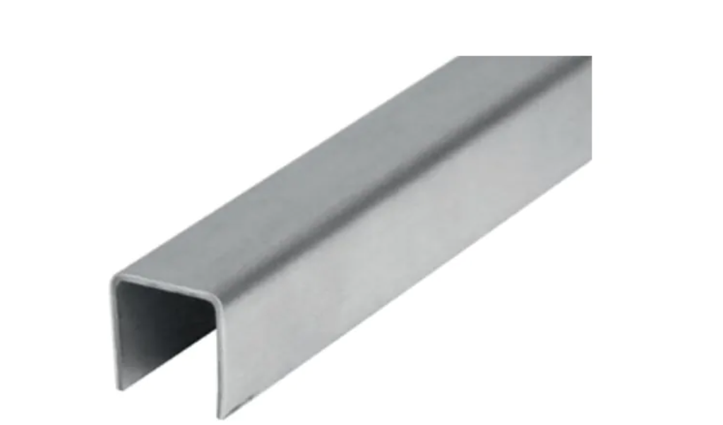 Applied handrail L2500 mm 16.5x15x1.5mm for glass 10.76mm