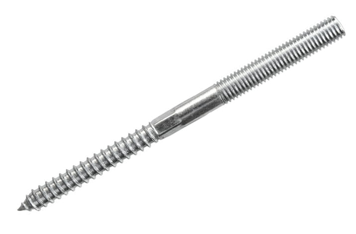 Double dowel screw,metal-wood A2 M10x120mm