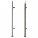 [i31.1893.4BS] INOX Stikla Margu statnis. labajā pusē 2 stikla turētāji, D42,4 H1060 AISI 304