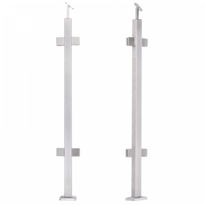 INOX Stikla Margu statnis, ar 4 stikla turētājiem,  40x40 H1060mm, AISI 304