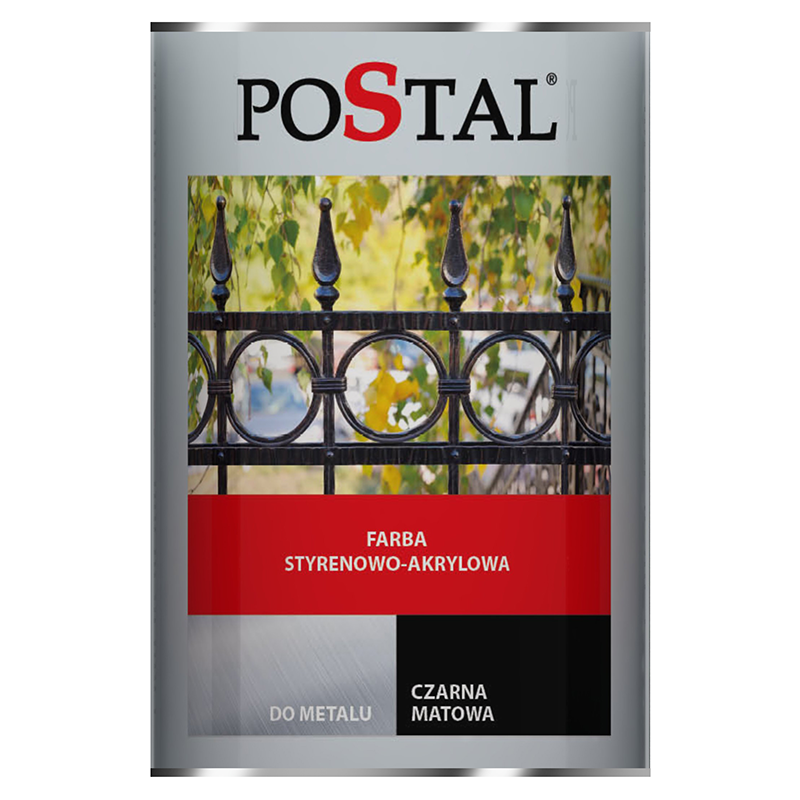 Styrene-acrylic paint, black-mat (3L)