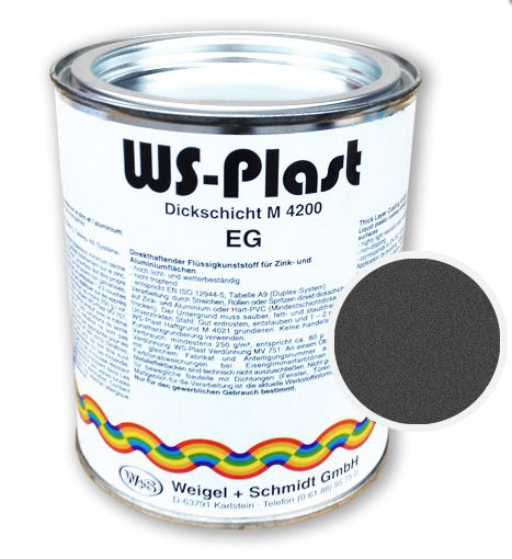 WS-Plast Krāsa - melns, spīdīgs 0008 (2.5L)