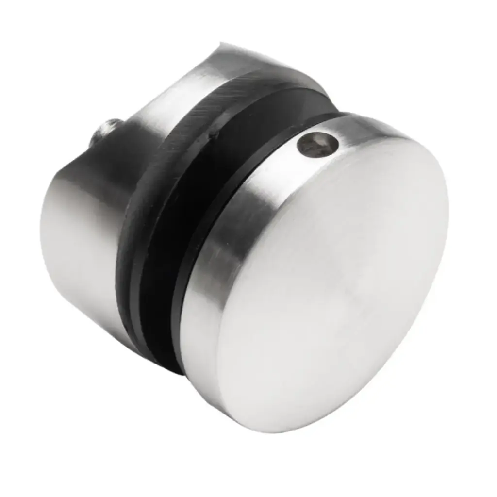 Punktveida stikla turētājs d50mm, M10, apaļai virsmai d42,4mm, AISI 304 slīpēts (8-17.52mm) 