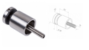 Punktveida stikla turētājs d30mm, M8, AISI304 slīpēts (6-18mm) 