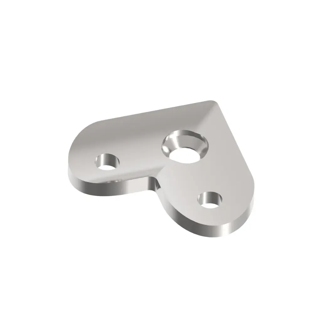 Handrail plate 90gr., 42,4mm, AISI 304 Satin