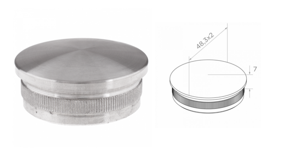 Convex Наконечник 48,3x2 h2 AISI 304