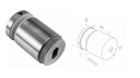 Point glass holder d50mm, M10, with adjustance AISI304 satin (8-21.52mm)
