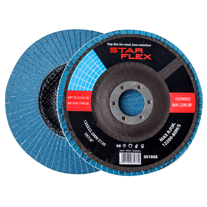 Flap Disc 125x22mm P60,  steel & inox