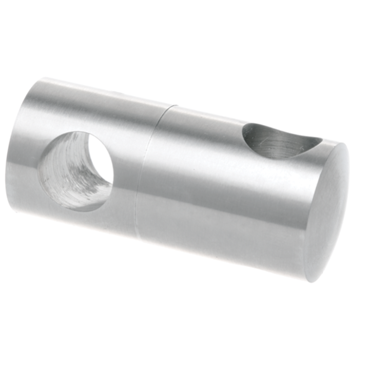 Double crossbar holder, d12mm, AISI304 satin