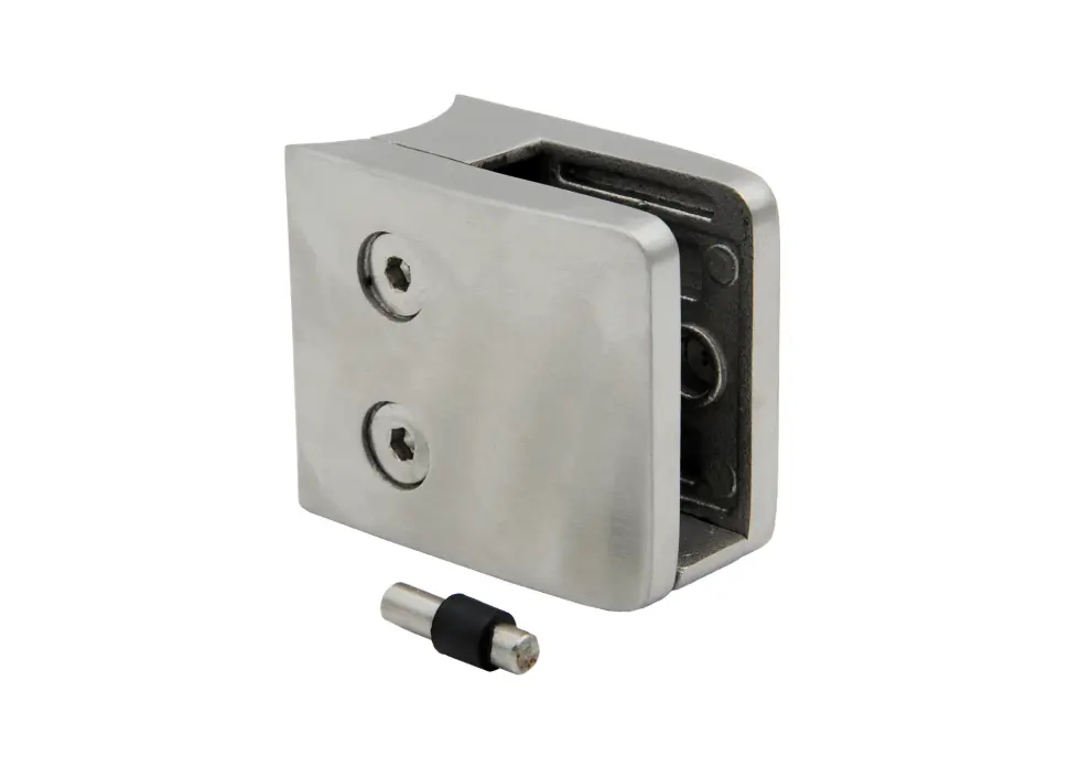 Glass clamp d48,3mm, 52x52x32mm AISI 304 satin