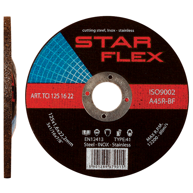 Disco de lijado 125x6mm ( inox + metale )
