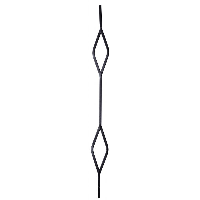 Forged steel baluster 10x10 mm H800 x L610 mm