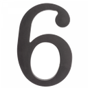 Plastmasas cipars "6" melns/brūns 180 mm