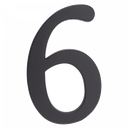 Alumīnija cipars "6" melns/brūns190 mm