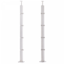 Stainless steel corner railing post 40x40 mm H1060 AISI 304