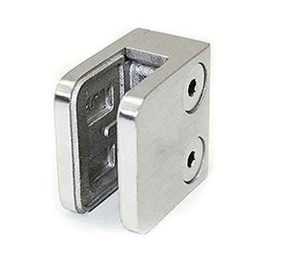 Stikla turētājs 30x30mm AISI 304 Satīns ( Plakanai virsmai)