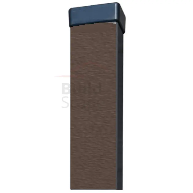 Metal post H2.3m 100x100x2mm, RAL8019