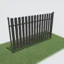 Picket fence section L2500 x H1500mm x 15 pickets, RAL7016