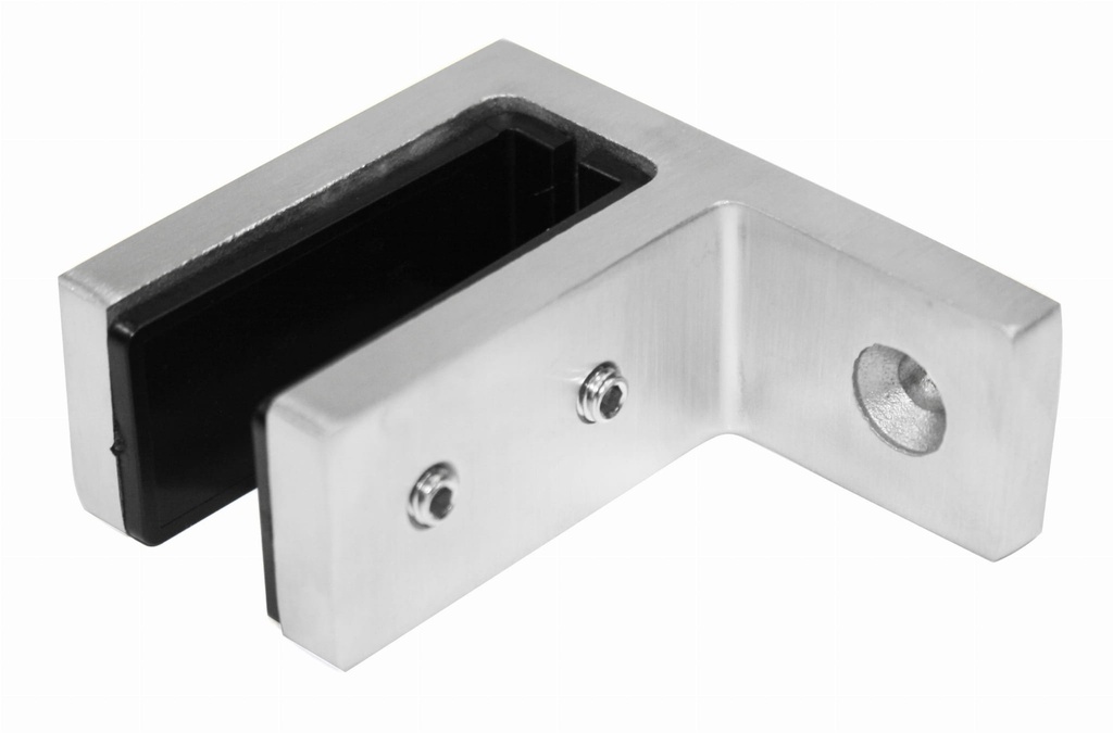 Glass clamp 48x65x34mm, AISI 316, Satin (12-12,76mm)