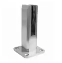 Stikla turētājs h182 50x50mm, 12 - 17,52mm stiklam, AISI 316 slīpēts 