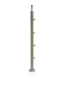 Koka margu statnis, ozols-inox, ar 4 šķērstieņa turētājiem, H960mm, d42mm 