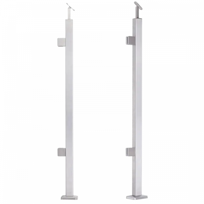 INOX Stikla Margu statnis, 2 stikla turētāji, 40x40mm H960mm, AISI 304