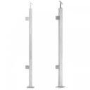 INOX Stikla Margu statnis, 2 stikla turētāji, 40x40mm H960mm, AISI 304