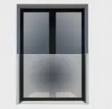  Alumīnija profili franču balkoniem ar stiklu, ar stiprinājumu pie logu ailes 