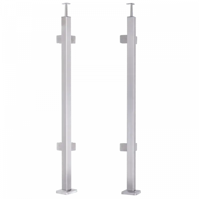 INOX Stikla Margu statnis, stūra, ar 4 stikla turētājiem, 40x40 H960mm, AISI 304