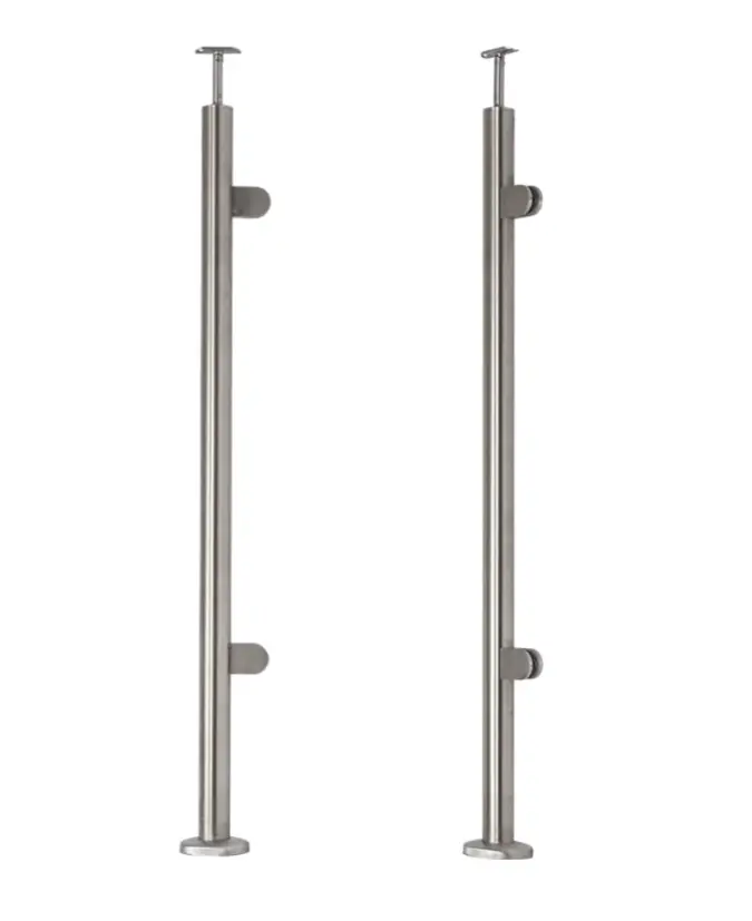 INOX Stikla Margu statnis, 2 stikla turētāji, d42,4mm H960mm AISI 304 slīpēts