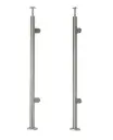 INOX Stikla Margu statnis, 2 stikla turētāji, d42,4mm H960mm AISI 304 slīpēts