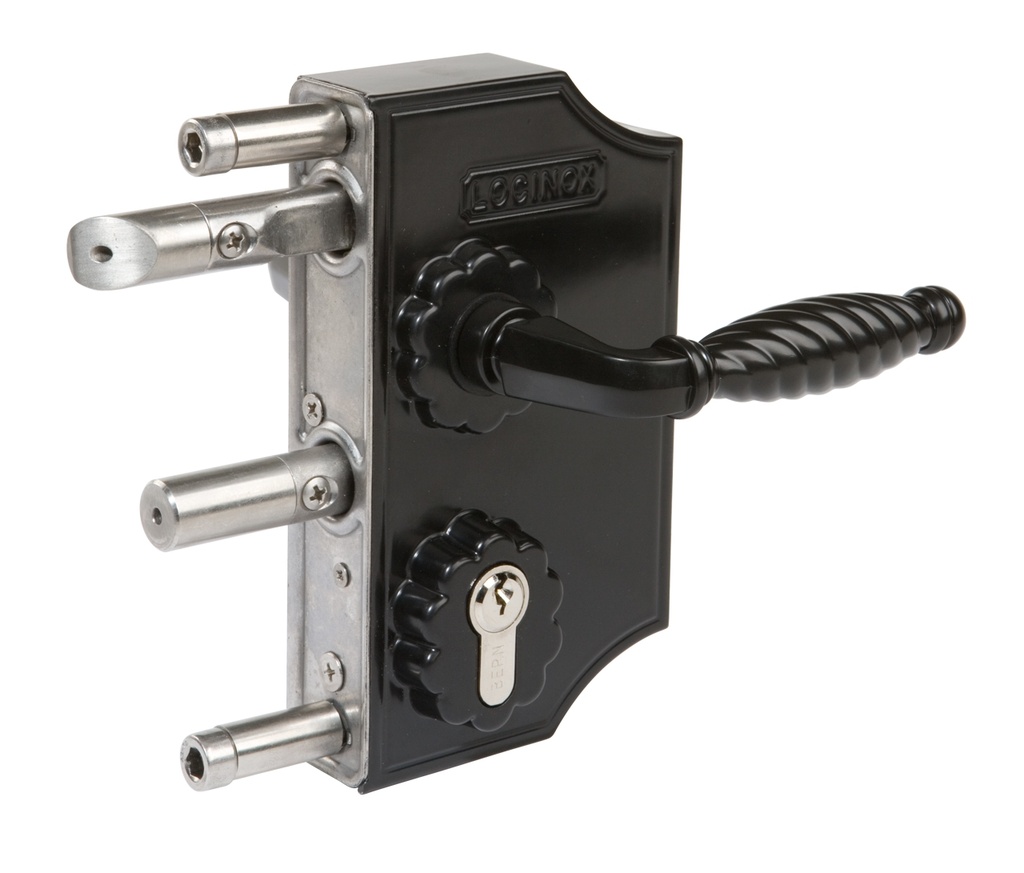 Lielā ornamentālā slēdzene LOCINOX, 30-50 mm, RAL 9005 (black)