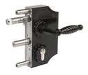 Ornamental lock LOCINOX, 30-50 mm, RAL 9005 (black)